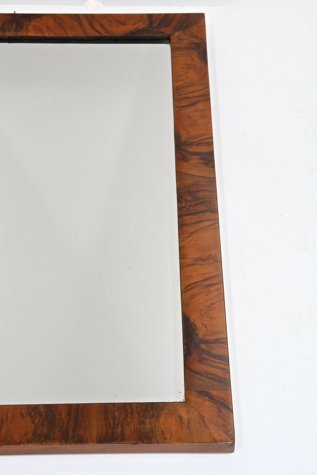 3400.0 19th Century Biedermeier Walnut Mirror  Original Facet Cut , At Ca. 1825 photo
