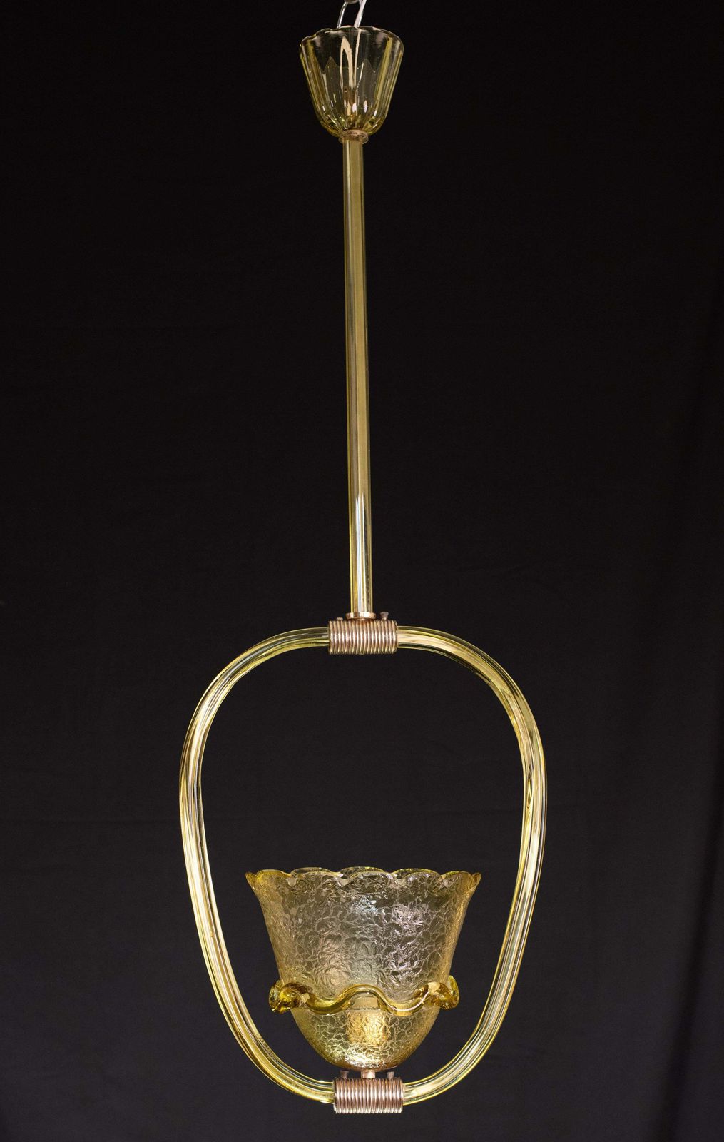 3481.0 Very Rare Amber Art Deco Barovier E Toso Chandelier, 1940 photo