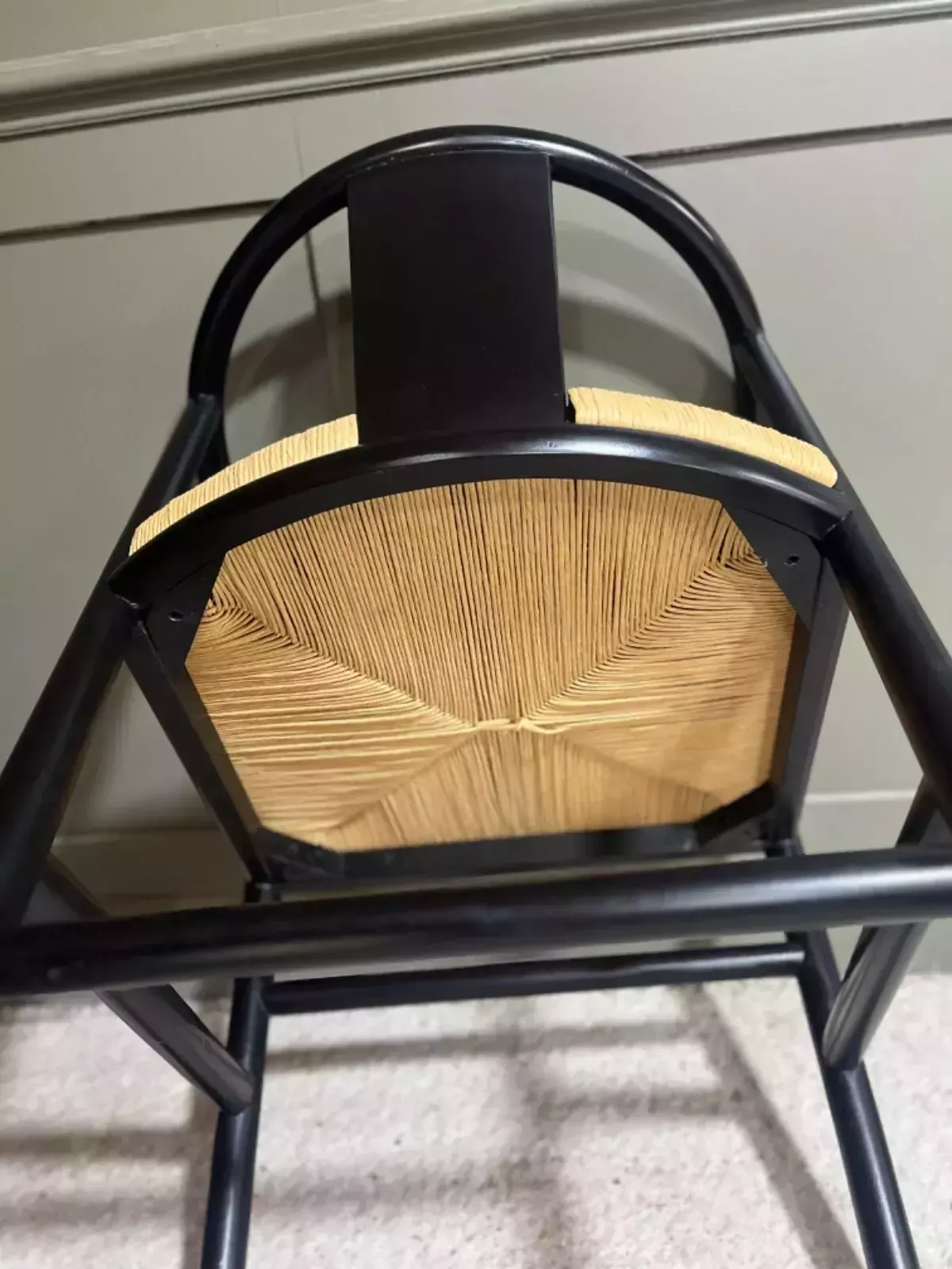Danish Style Chair /Desk Chair Black W Paper Rope Seats Kristi Am Pm Chairs photo Furniture