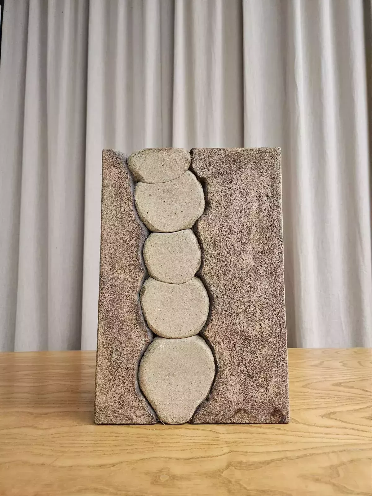 Vtg Mid Century Brutalist Abstract Studio Pottery Sculpture Scandi Retro R544 photo vinterior