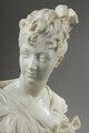 Art Bust Of A Woman In Marble, Henri Emile Allouard (1844 1929) photo