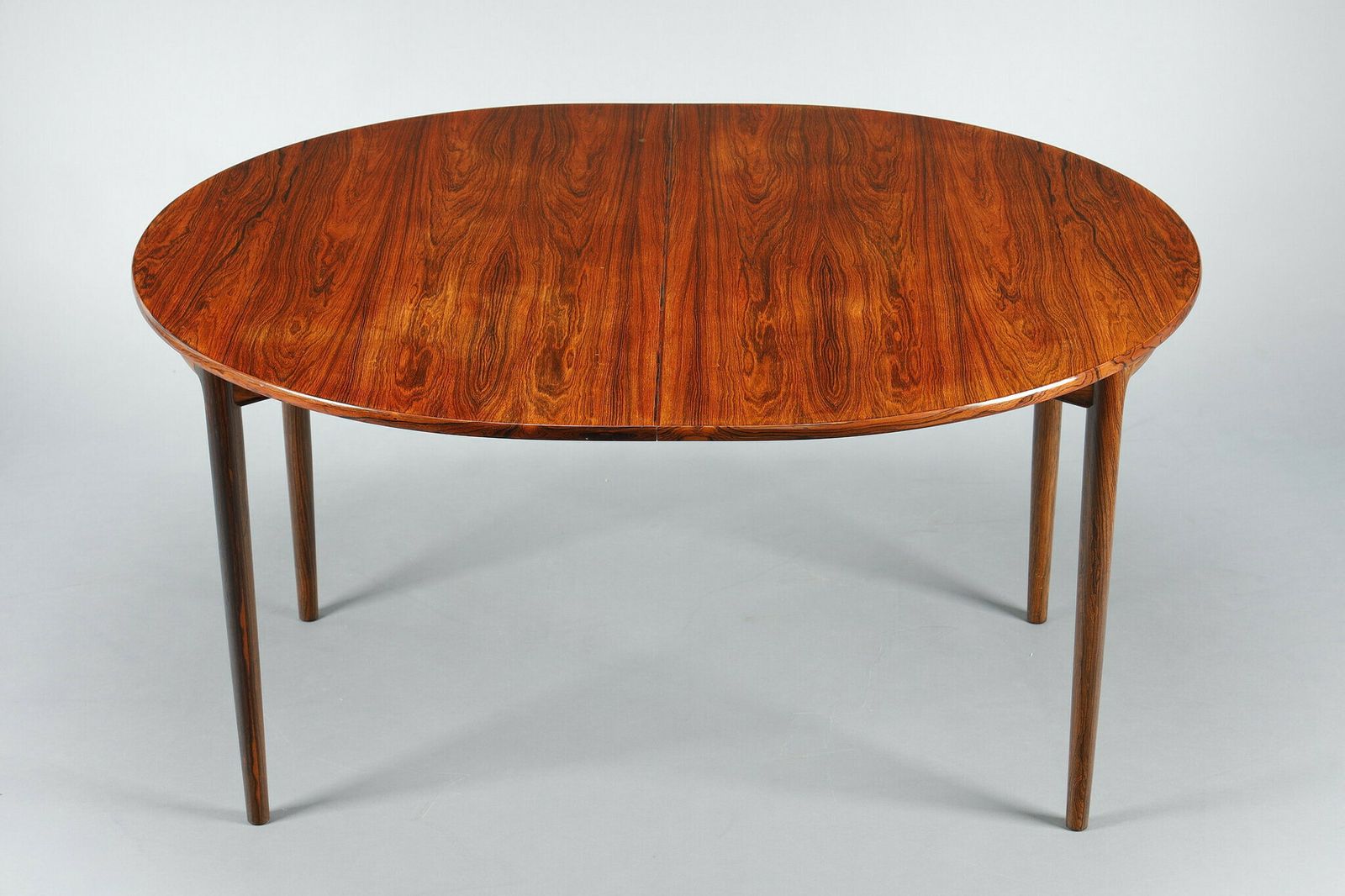 Ib Kofod Larsen Rosewood Dining Table With Extension Leaf And Six Chairs photo vinterior