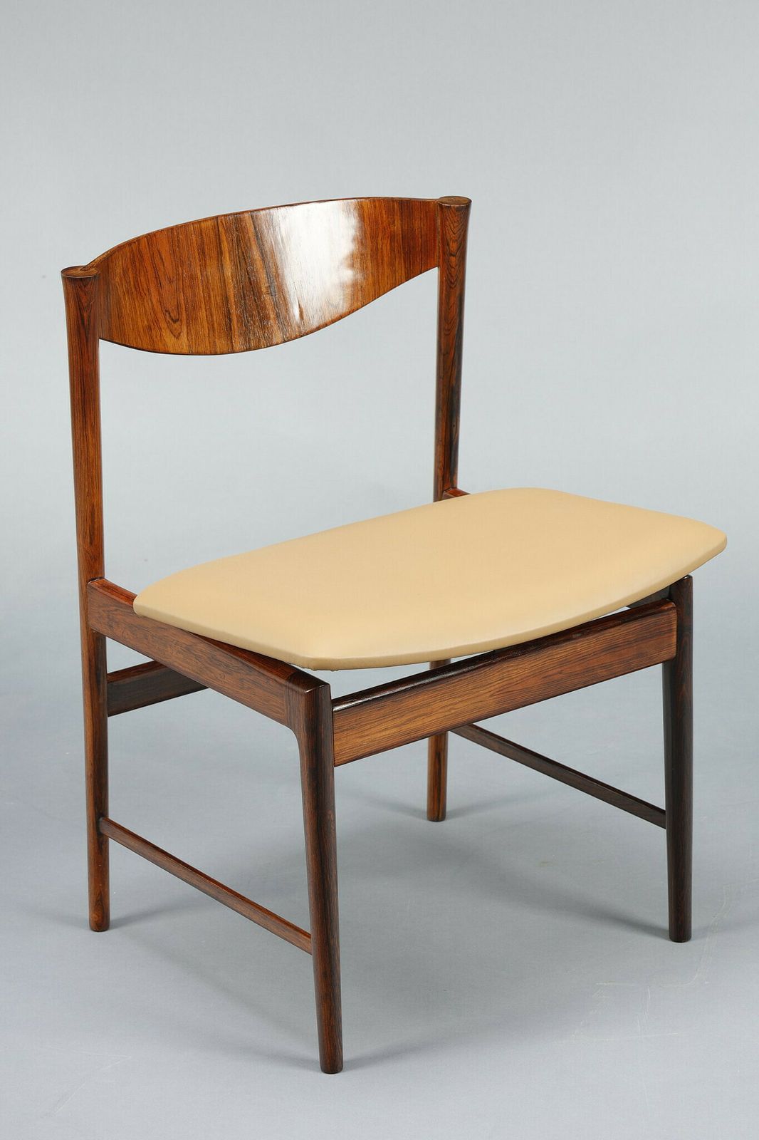 Furniture Ib Kofod Larsen Rosewood Dining Table With Extension Leaf And Six Chairs photo