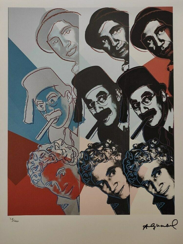 Andy Warhol Signed   "Marx Brothers" Certificate Leo Castelli