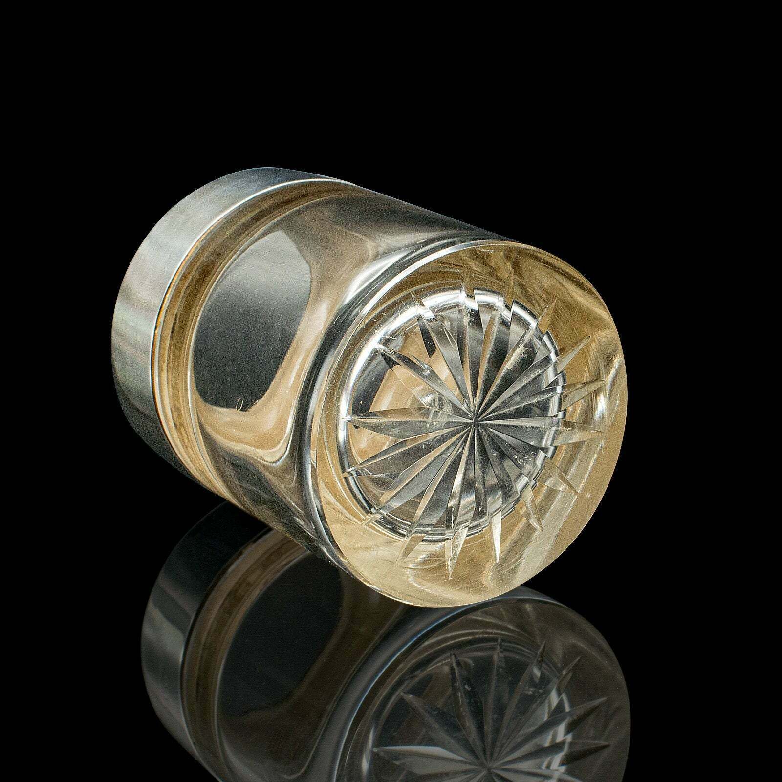 photo furniture Small Antique Scent Bottle, English, Glass, Silver, Perfume, Hallmark, Victorian