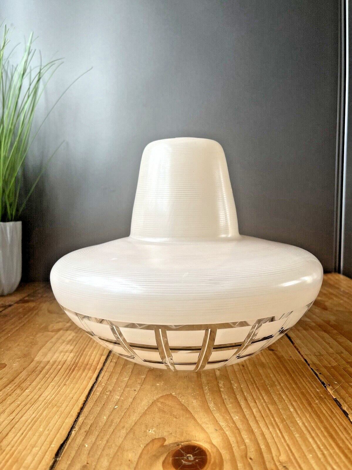 photo furniture Vintage 1950's Mid Century Glass Ufo Space Age 60's Ceiling Light Lamp Shade 70s