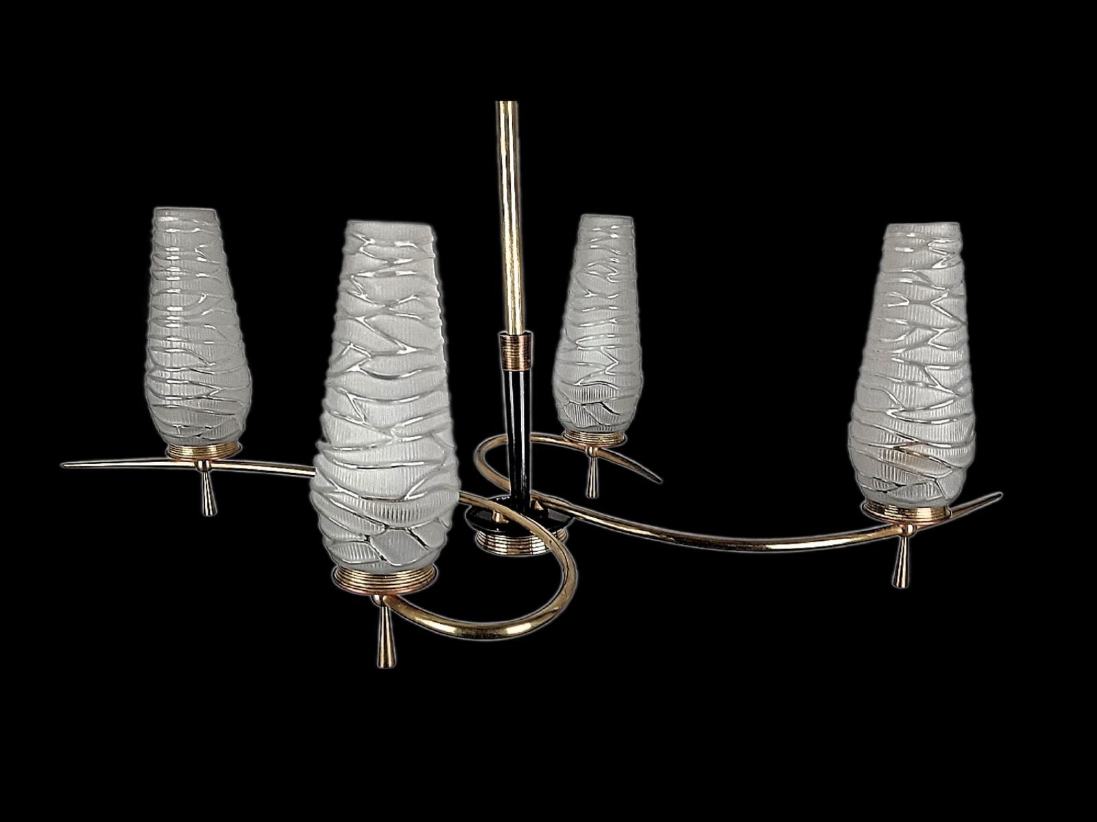 Mid Century Modern Chandelier And Matching Lamp French 1960s Design photo buy