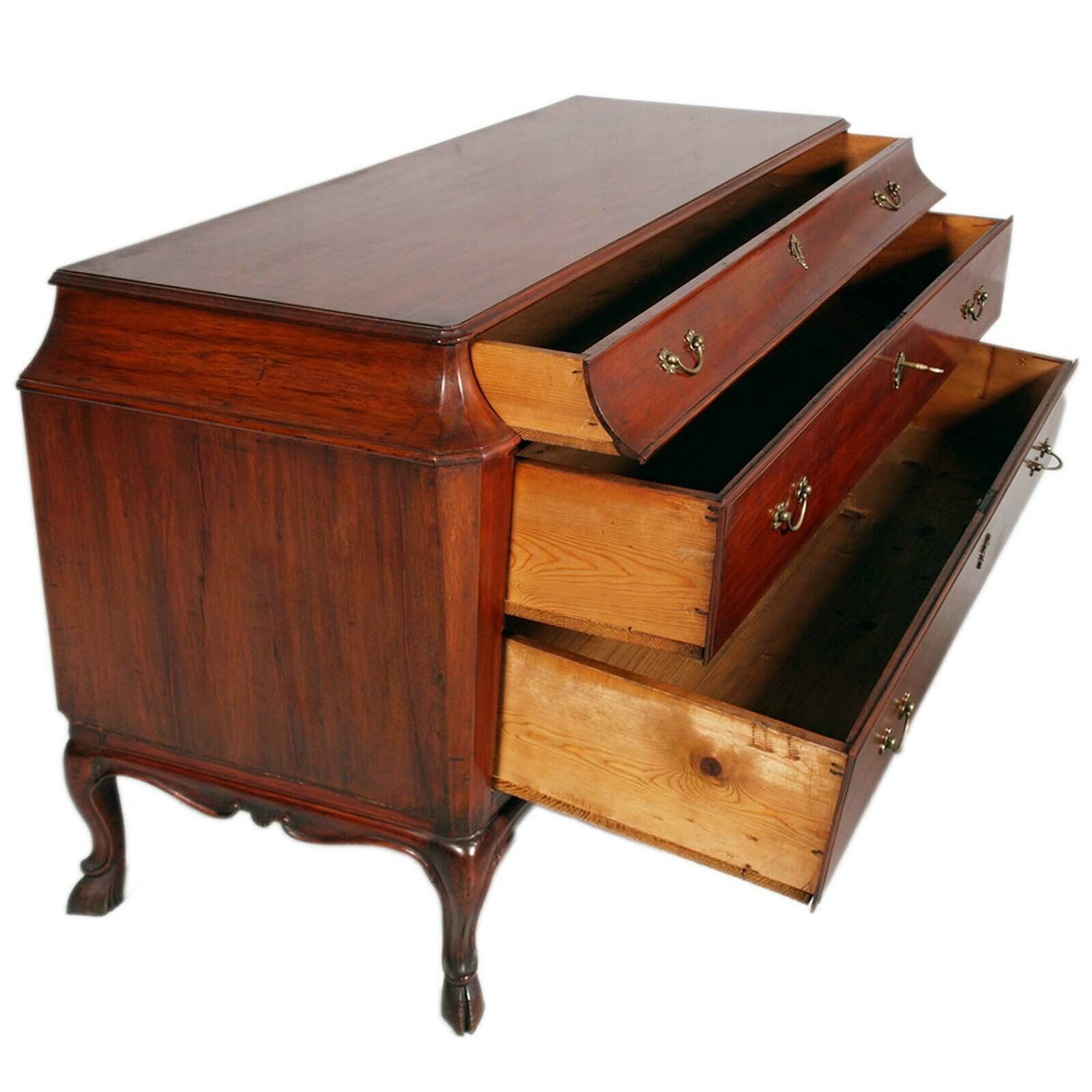 Chest Of Dravers Venetian Commode 18th Century Urn Shaped In Mahogany Louis XV photo vintage