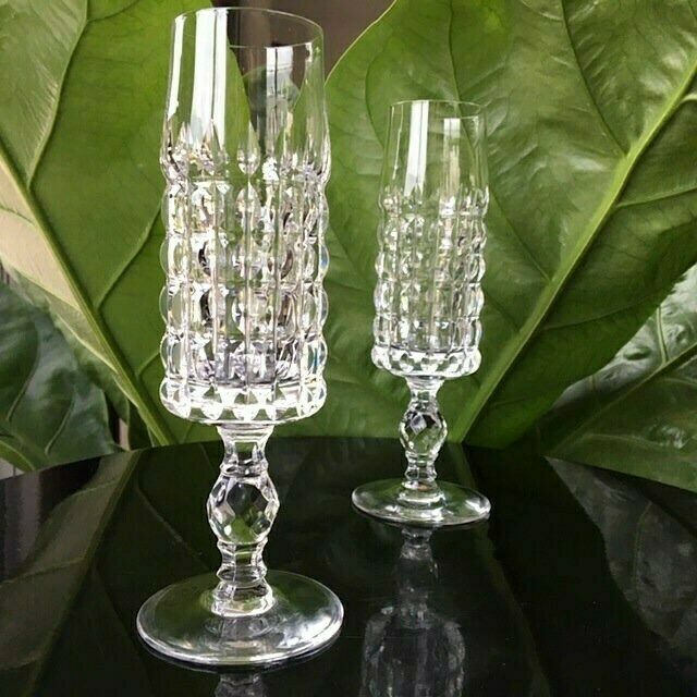 Rosenthal Champagne Glazen | 6 Stuks | Kristallen Champagnefluiten | Diamantknop photo furniture