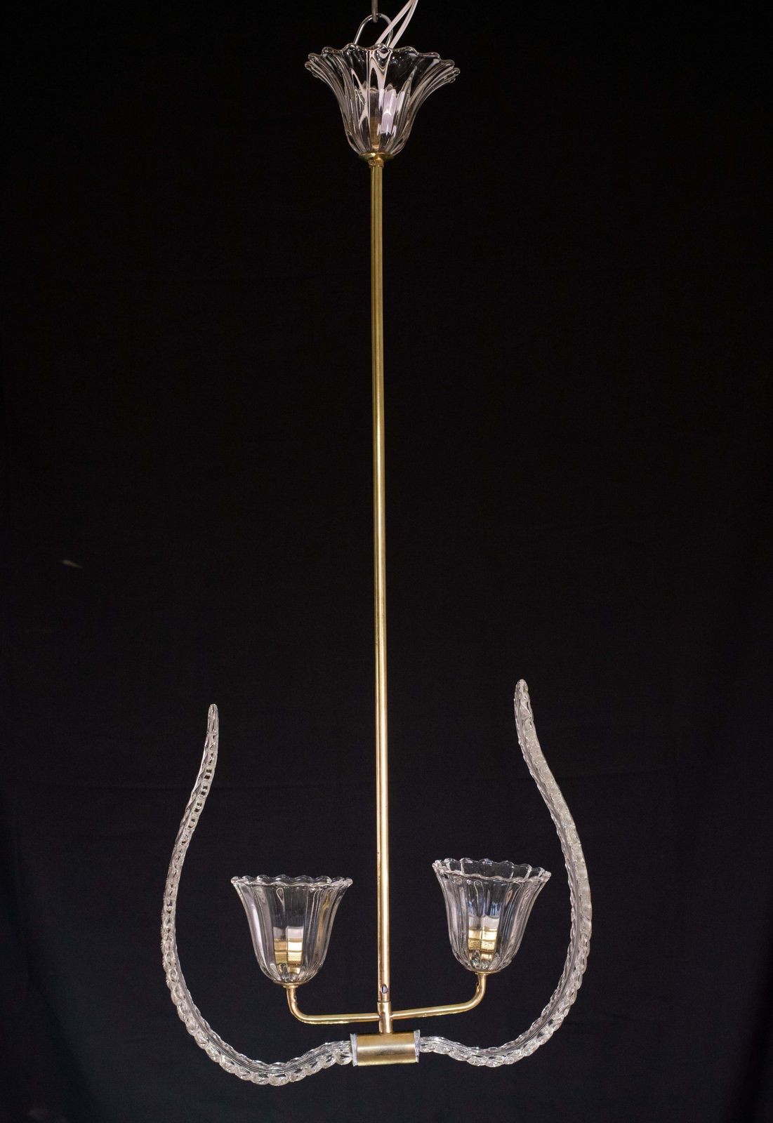 "Angel", 2 Light Chandelier Or Pendant Lamp By Barovier & Toso, 1940s photo buy