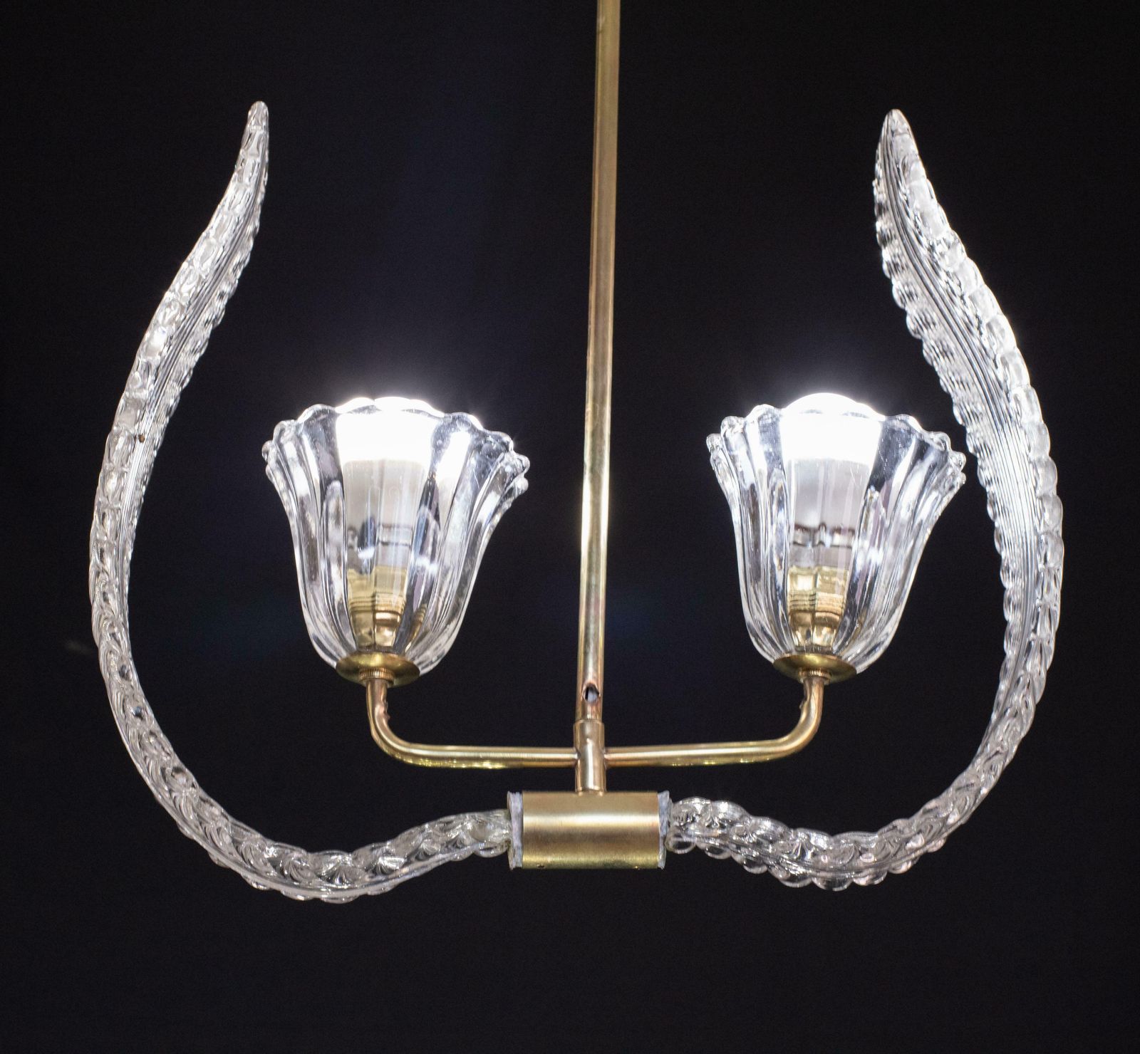1741.0 "Angel", 2 Light Chandelier Or Pendant Lamp By Barovier & Toso, 1940s photo