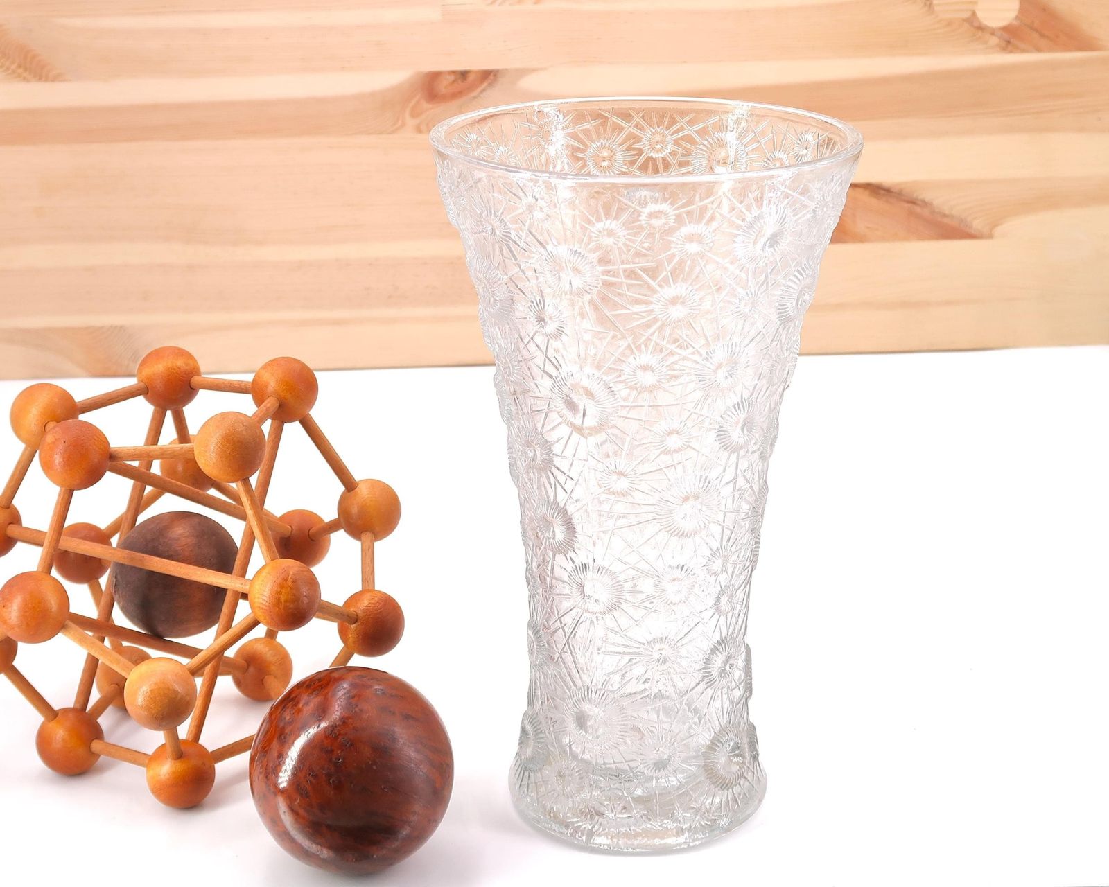 Grote Tsjechische Glazen Vaas Van Jiri Repasek, Jaren 1970 / Mid Century Modern, Modernistisch, Atomic, Vintage