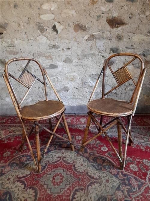 photo for sale Two Victorian Bamboo Chairs, 1800s