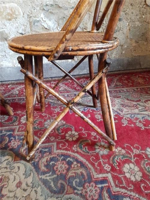 Furniture Two Victorian Bamboo Chairs, 1800s photo