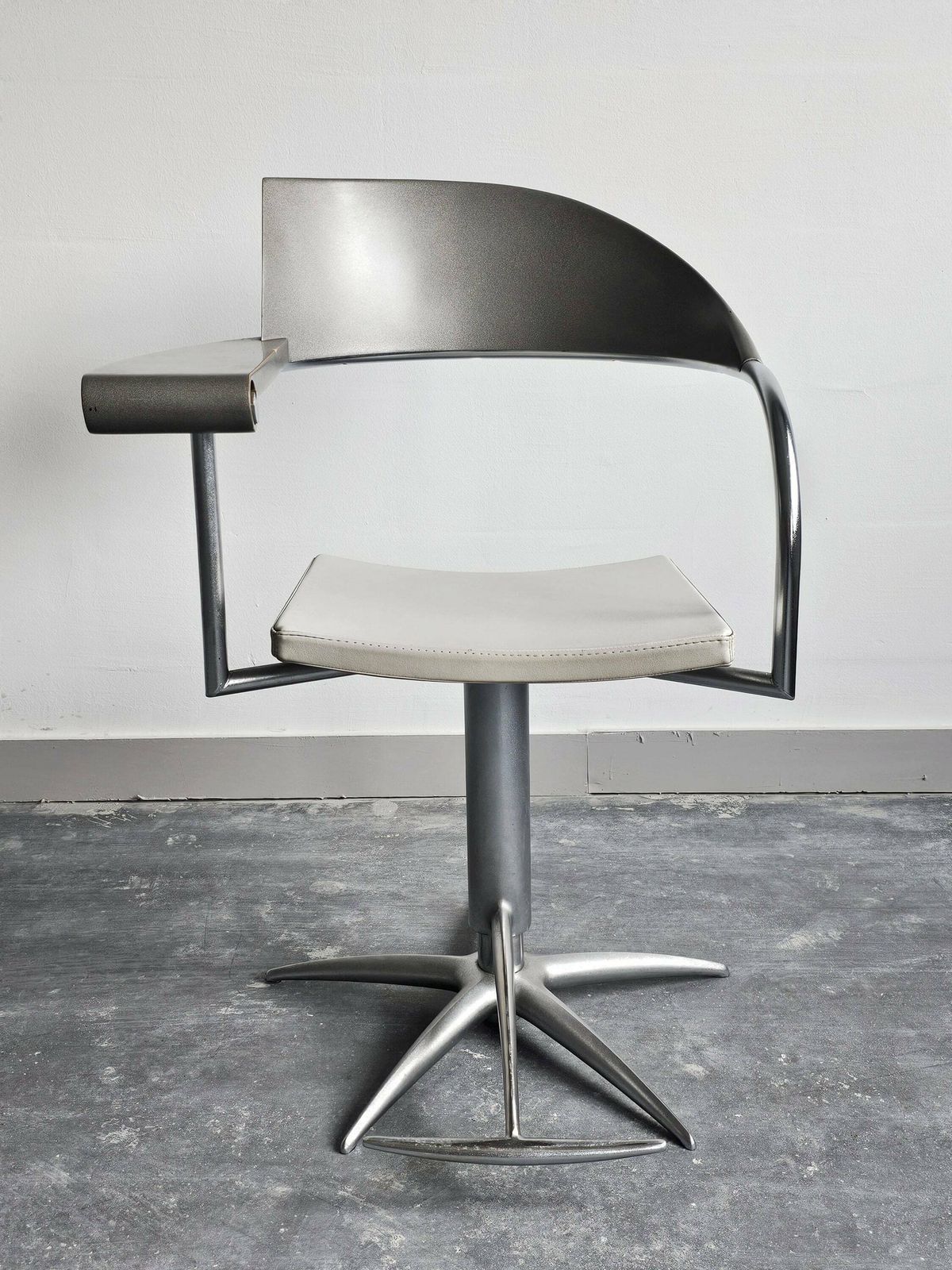 Exceptionally Rare Techno Barber Chair Designed By Philippe Starck For L'oreal // Made In France In 1989 photo Furniture