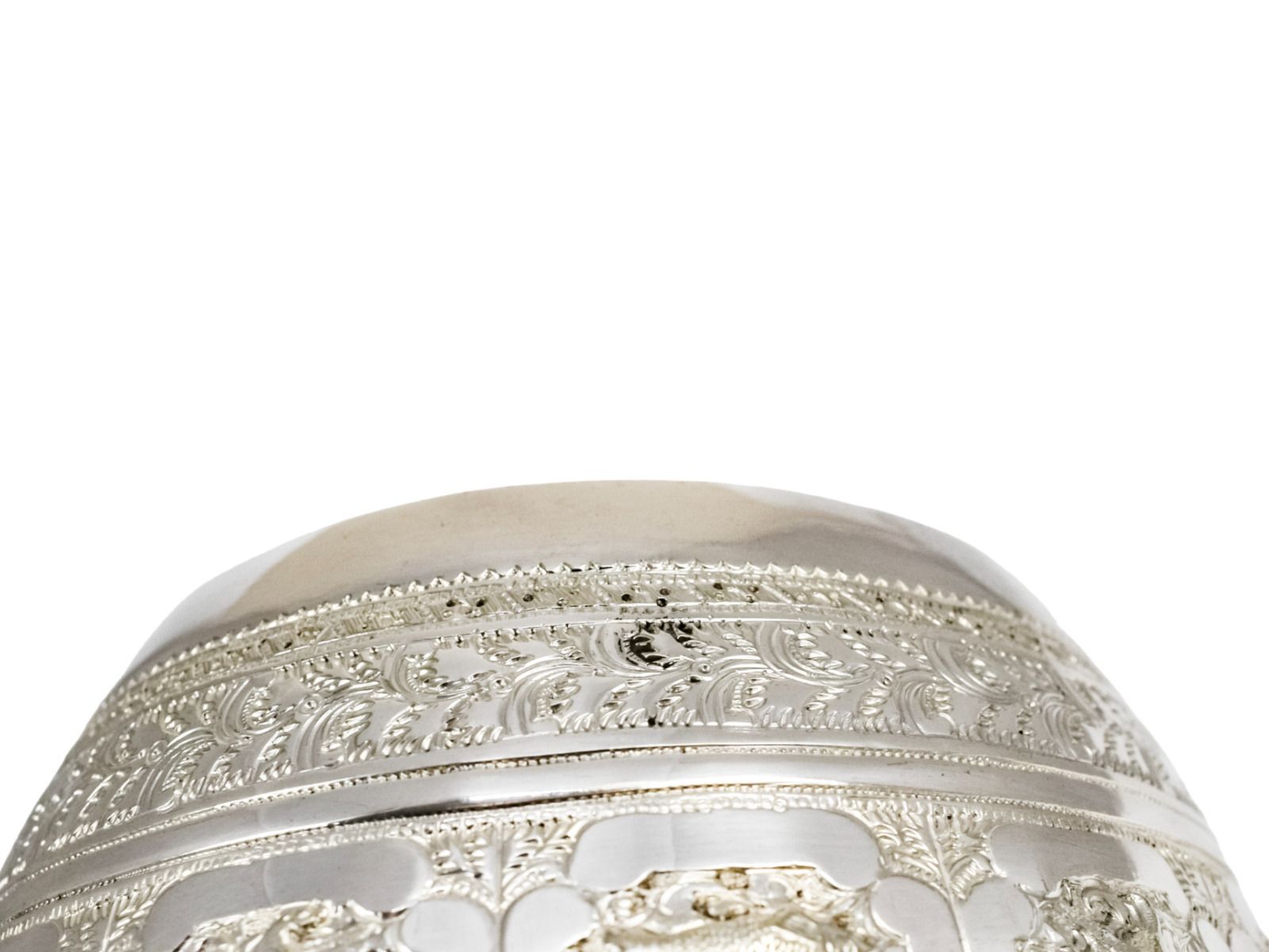 photo vinterior Antique Victorian 3 Piece Tea Set Embossed With Zodiac Signs   Indian / Tibetan