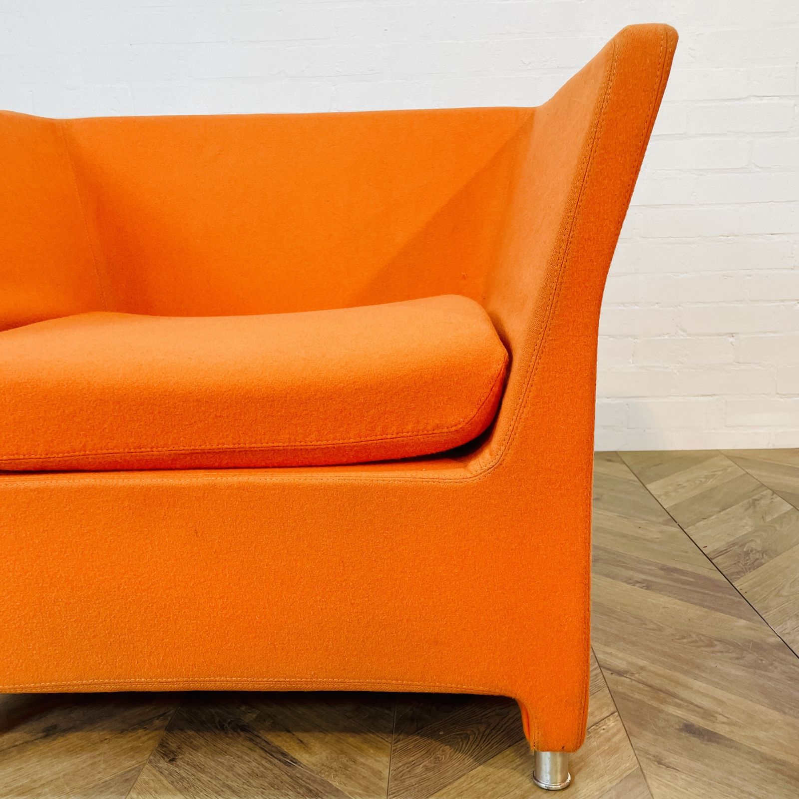 Vintage Italian Orange Lounge Chairs, Set Of 2 photo for sale