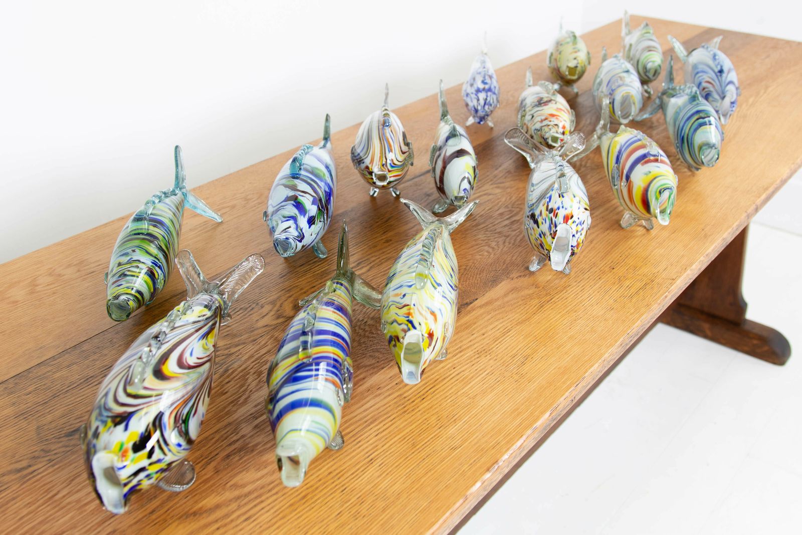 Collection Of 16 Mid Century Murano Glass Fish photo furniture