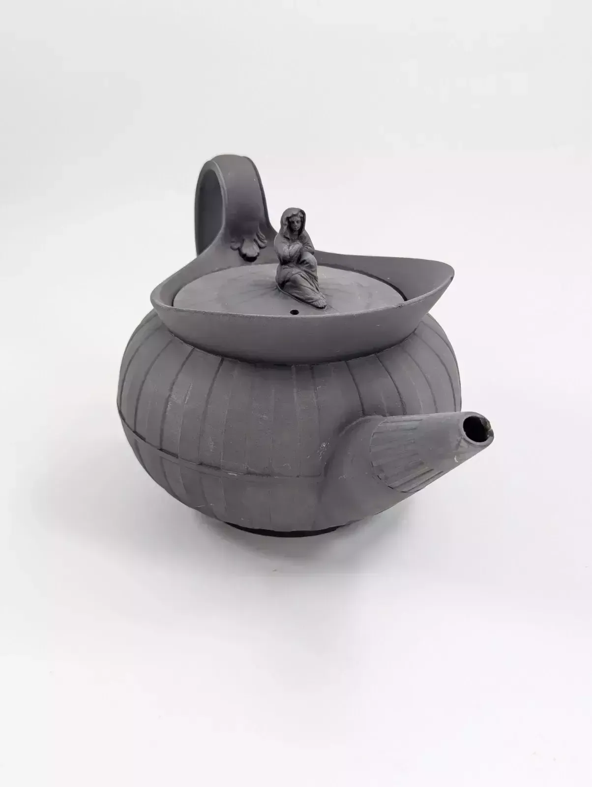 Antique Wedgwood Black Basalt Teapot, C. 1790 photo buy