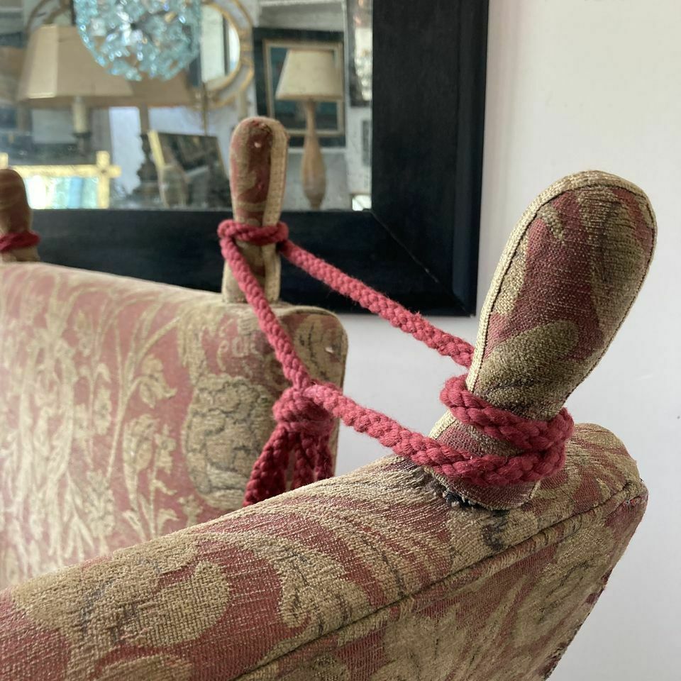 Pair Of Knole Drop Arm Chairs, Early 20th Century photo for sale