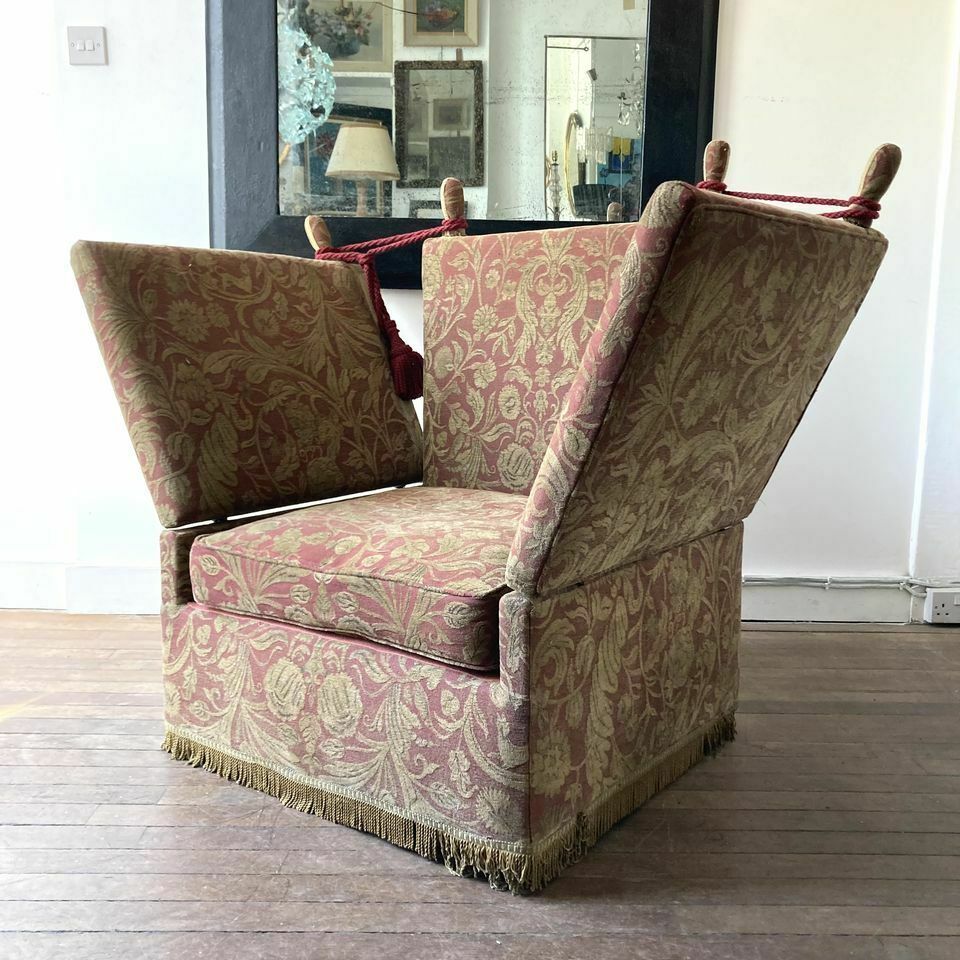 Pair Of Knole Drop Arm Chairs, Early 20th Century photo 1500.0