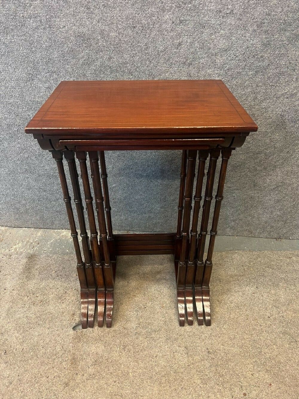 Edwardian Inlaid Nest Of 4 Tables photo furniture