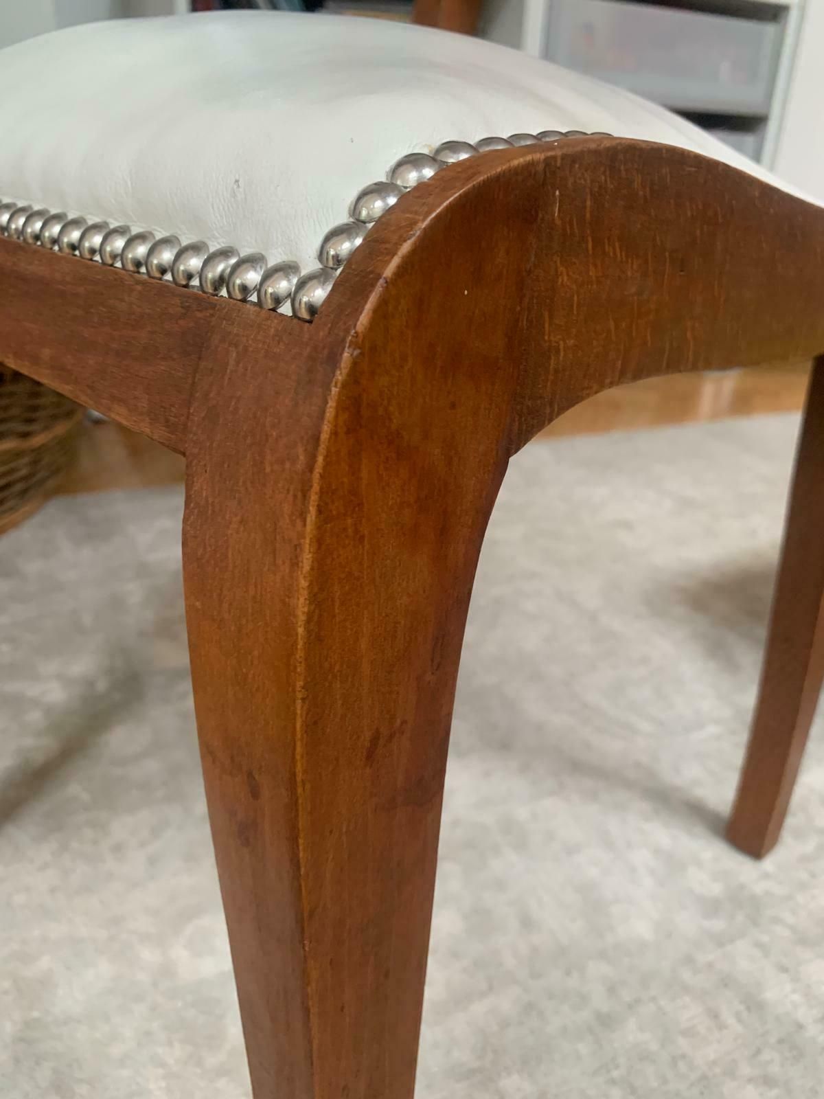 Art Deco French Burr Walnut Set Of 6 Dining Chairs photo Furniture