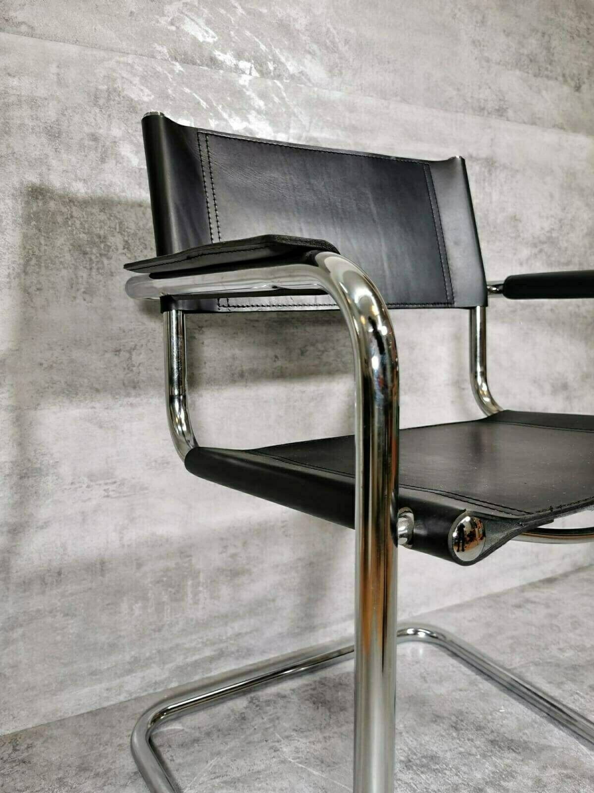 1 Of 10 Black Model Mg5 Centro Studi Desk Chair By Mart Stam & Marcel Breuer 1980s photo Furniture