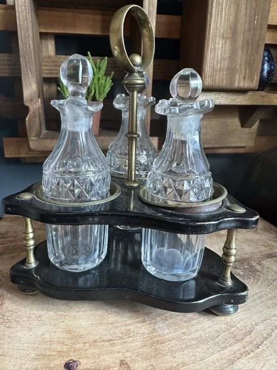 photo for sale Victorian Elegant 3 Piece Cruet Condiment Set