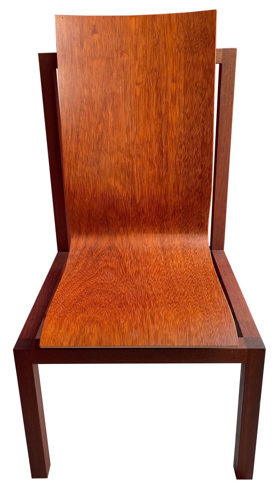 B.N.F. Chair By Gaëlle Lauriot Prévost And Dominique Perrault In Doussie Wood. The Original Martin Stoll Edition,  Numbered 124, 1995 photo for sale