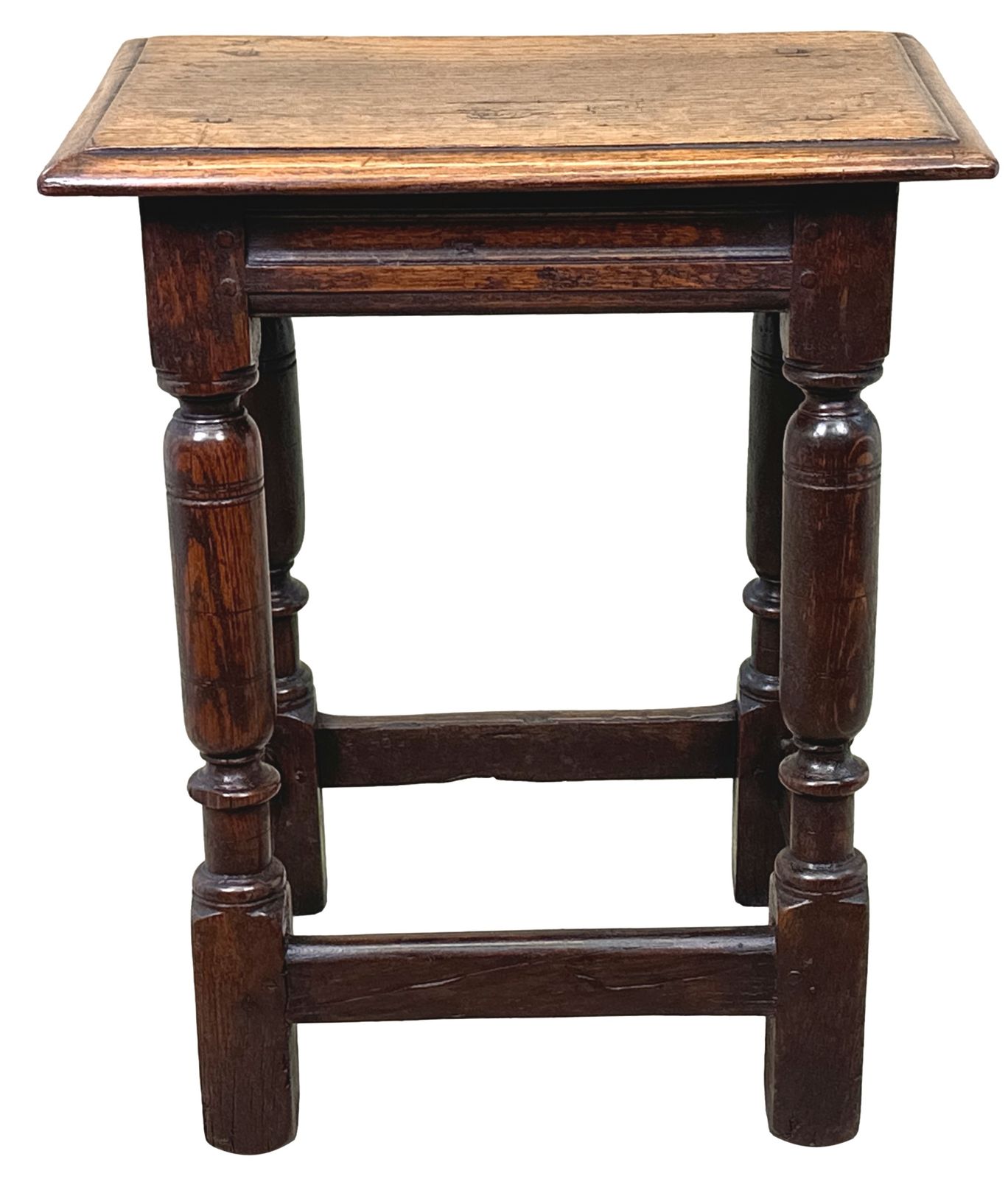 Furniture 17th Century Rectangular Oak Joint Stool (England, Circa 1660) photo
