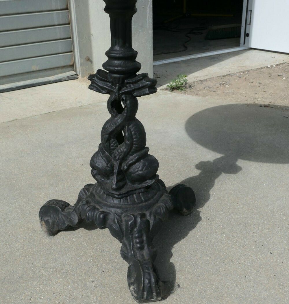 Cast Iron And Oak Pub Table, Garden Table, 1 Of 3 photo for sale
