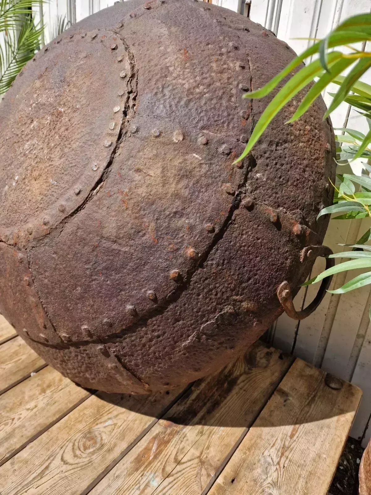 Garden Decor Very Large Antique Original Indian Kadai Fire Pit Bbq Drinks Ice Cooler Planter photo
