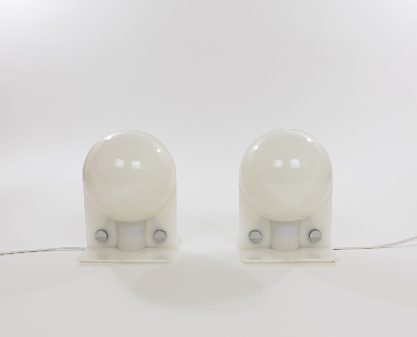 Pair Of Sirio Table Lamps By E. Lampa And S. Brazzoli For Harvey Guzzini, 1970s photo Lighting
