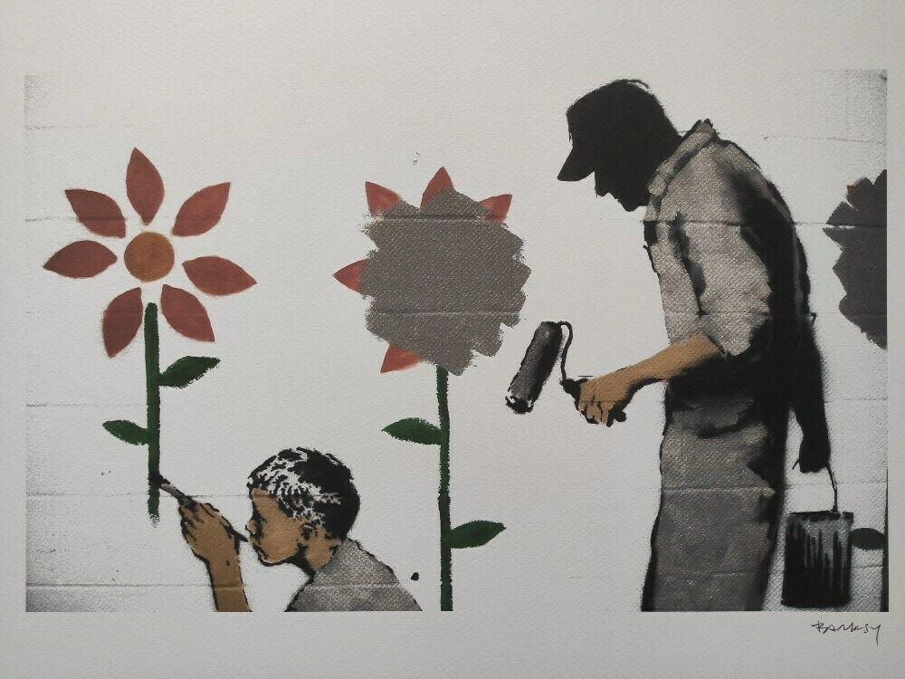 Banksy Signed   Flowers   Certificate (Banksy Art, Banksy Wall Art, Banksy Gift,