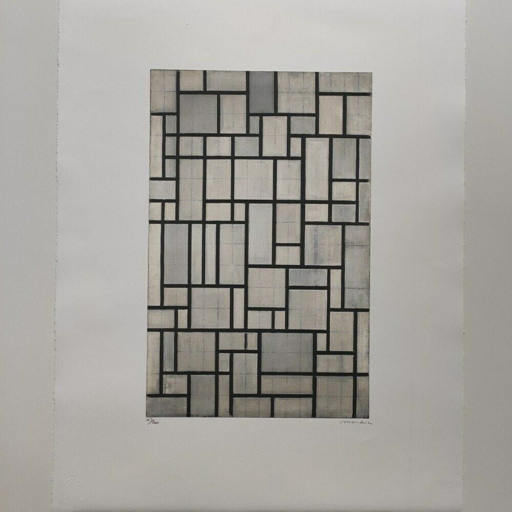 Piet Mondrian Signed   Composition With Red   Limited Edition With A Certificate photo furniture