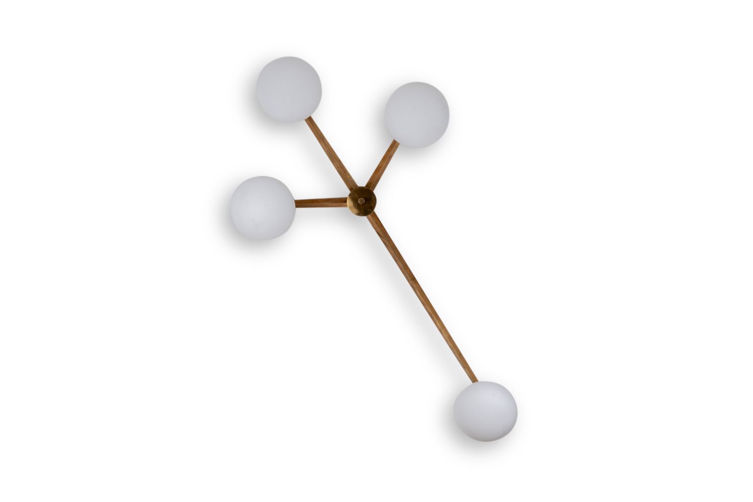 Angelo Lelli. Wall Lamp, Or Suspension, In Brass And Opaline. Contemporary. Ls52051089i photo Lighting