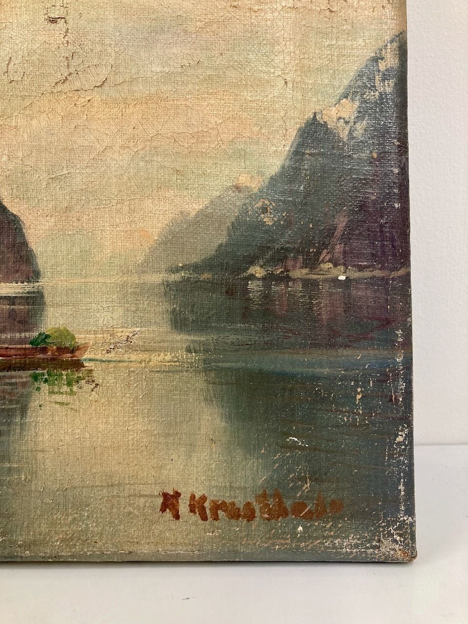 Original German Oil Painting, Early 20th Century photo furniture