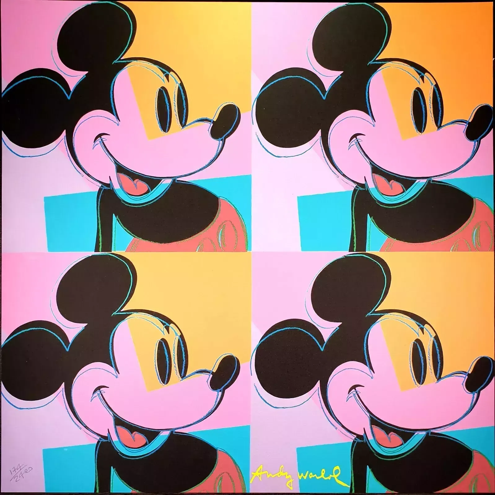 Andy Warhol, The Art Of Mickey Mouse, Plate Signed Lithograph