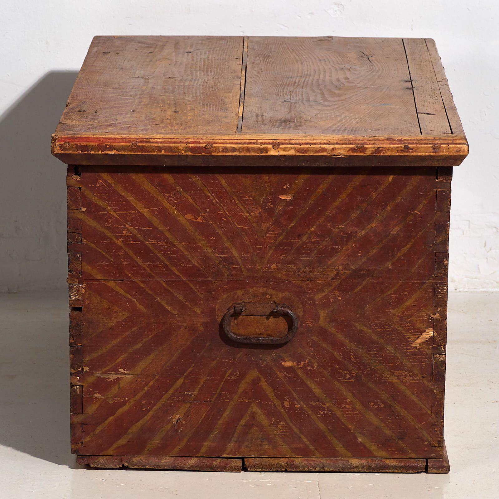 Antique Storage Trunk With Floral Motifs (C.1865) #14 photo furniture