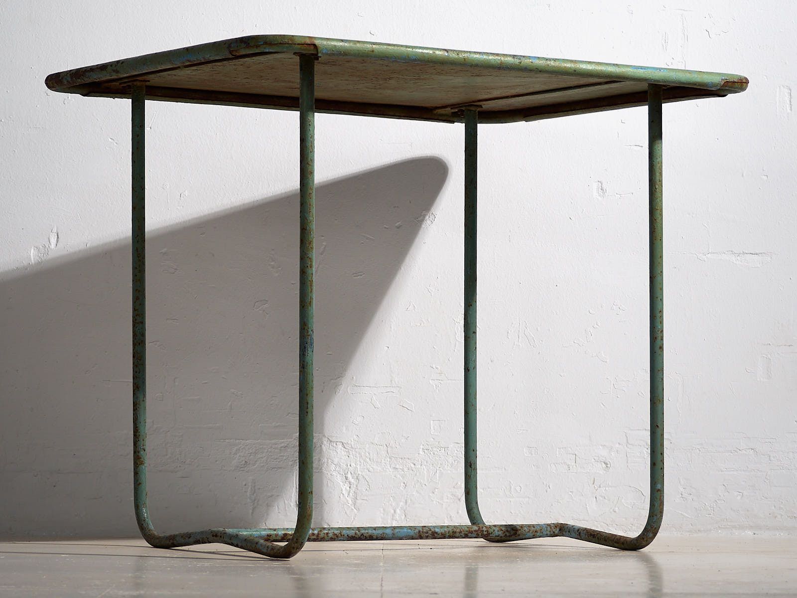 Mint Green Antique Garden Table (C.1920) photo furniture