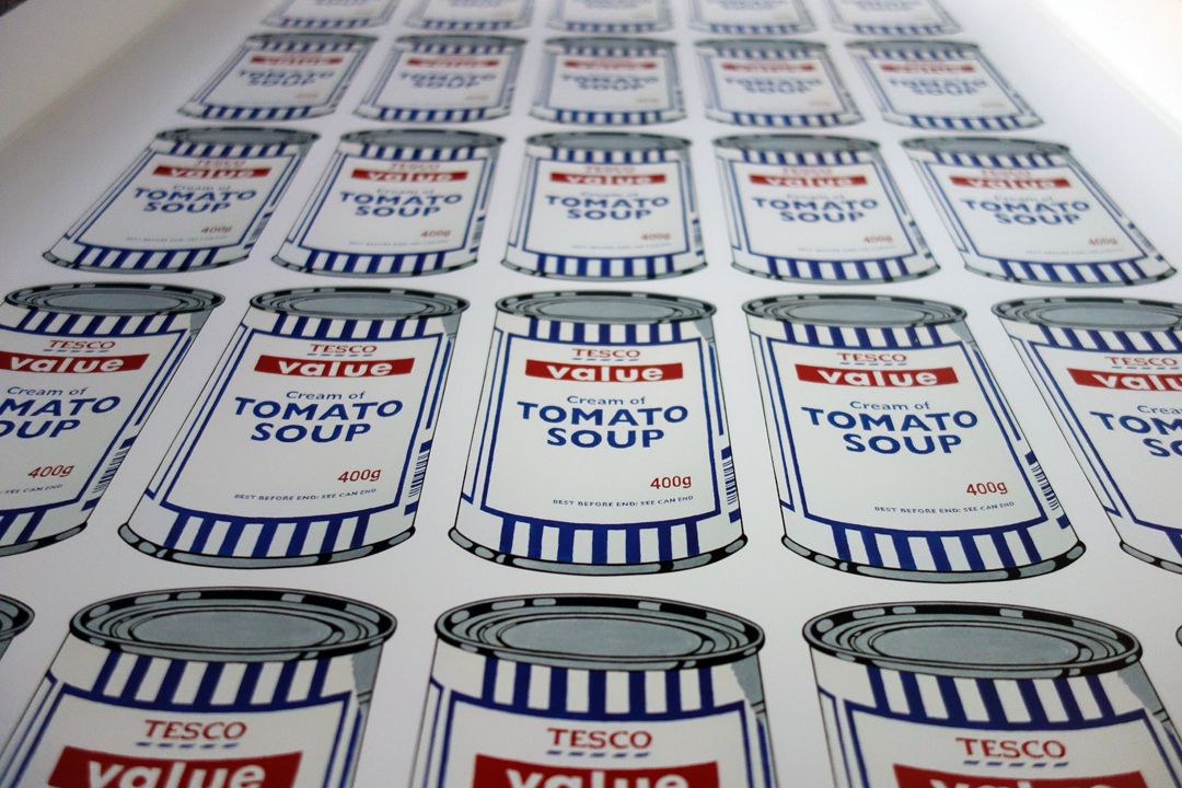 Banksy Soup Cans Poster photo for sale