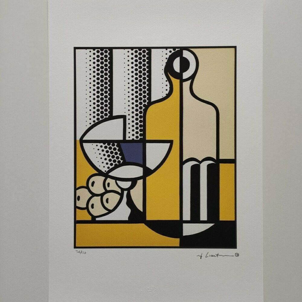 Roy Lichtenstein Lithograph   Still Life   Certificate, Pop Art Wall Art photo furniture
