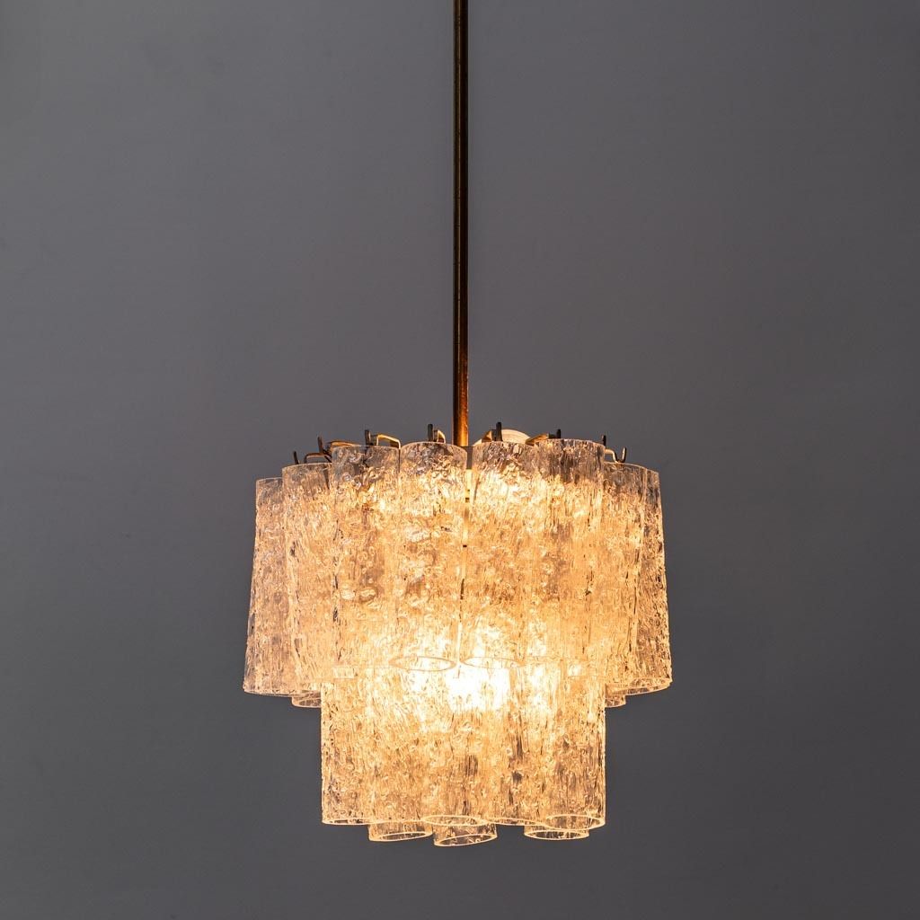 3 Light Chandelier In Blown Murano Glass, 1960s, Vintage, Modern photo vinterior