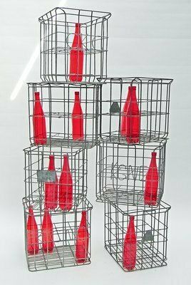 Vintage Bottle Cages, 1960s, Set Of 7 photo furniture