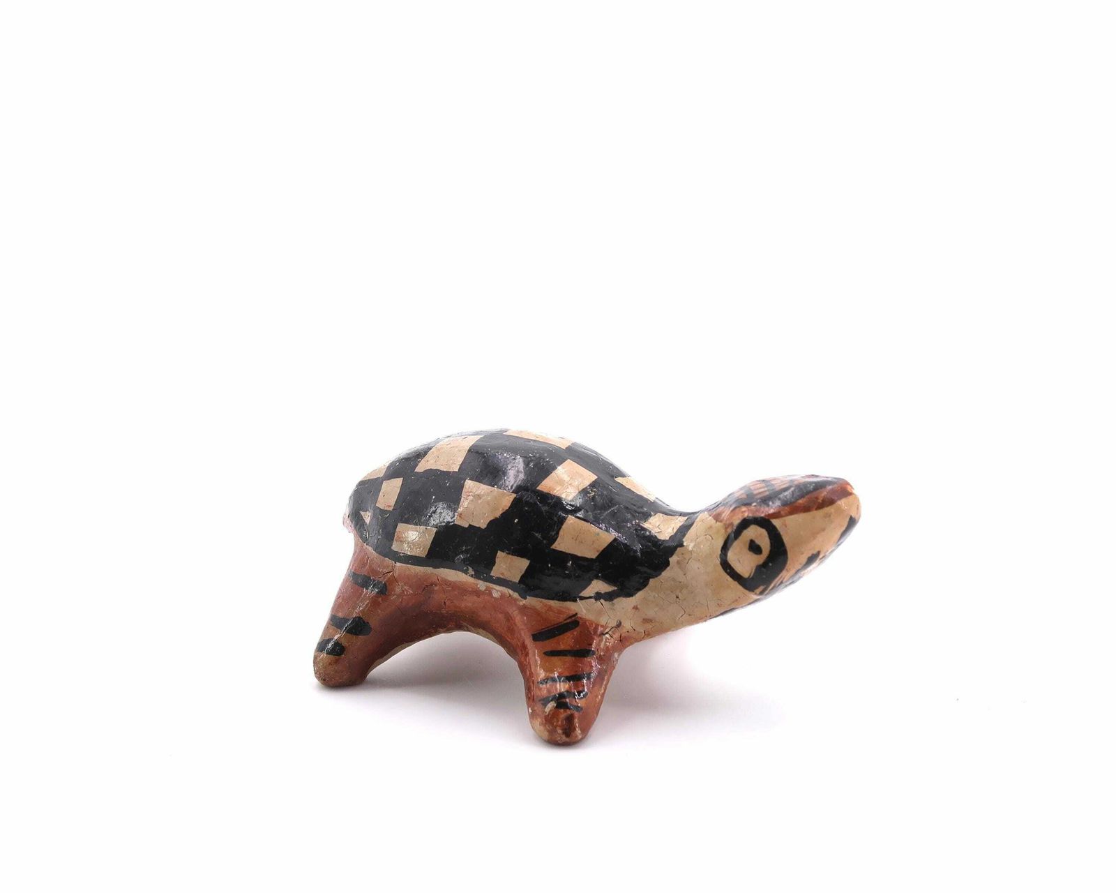 Folk Terracotta Ideqqi Turtle Sculpture, 1970s / Doll, Morocco, Moroccan Figurine, Ceramic photo Art