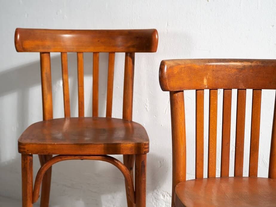 Antique Thonet Bistro Chairs (C.1900). Set Of 2 Pieces #14 photo for sale