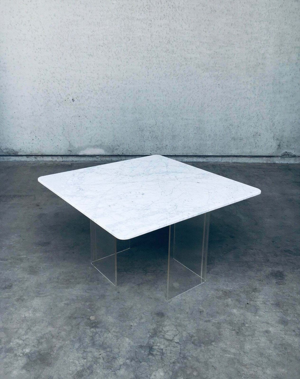 Minimalistische Marmeren Zweefblad Eettafel, Italië, Ca. Jaren 1970 photo vinterior