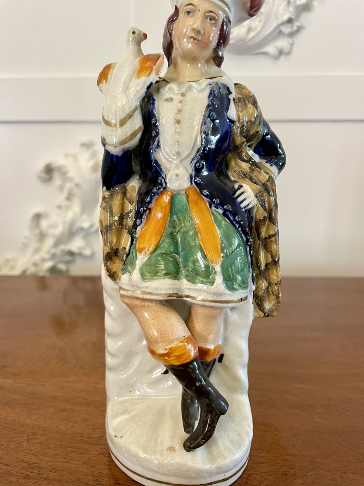 Antique 19th Century Staffordshire Flatback Figure photo furniture