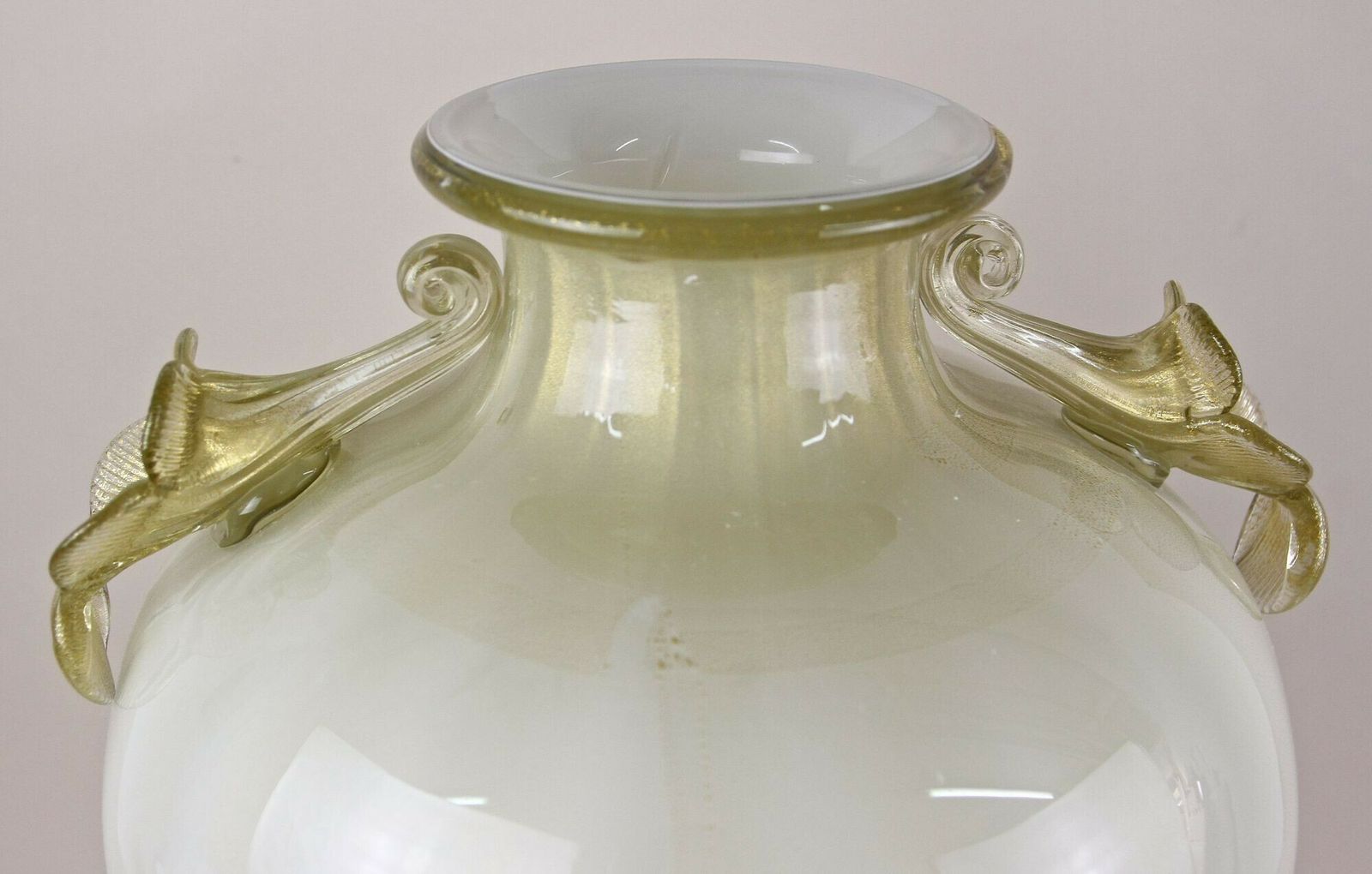 21th Century Golden/ Beige Murano Amphora Vase By Gabbiani Venezia, Italy photo buy